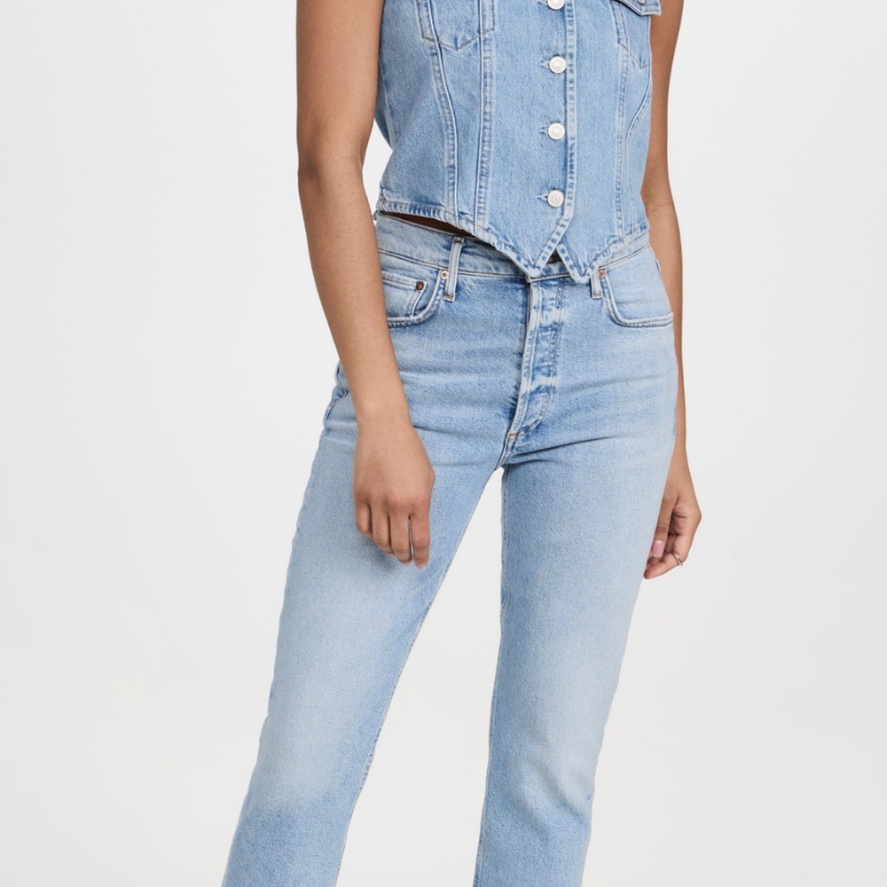 NWT Agolde riley high rise straight crop jeans sz 29